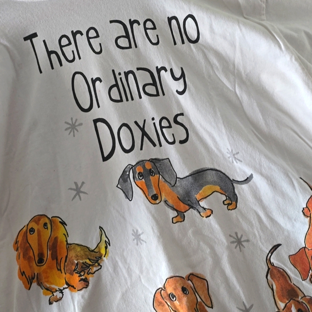 Over Size NIGHT Shirt Gown No Ordinary Doxies Dog ONE Size